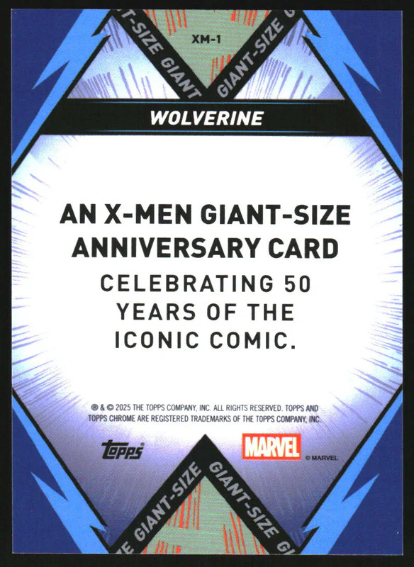 2025 Topps Chrome Marvel X-Men Giant Size 50th Anniversary #XM-1 Wolverine - Image 2