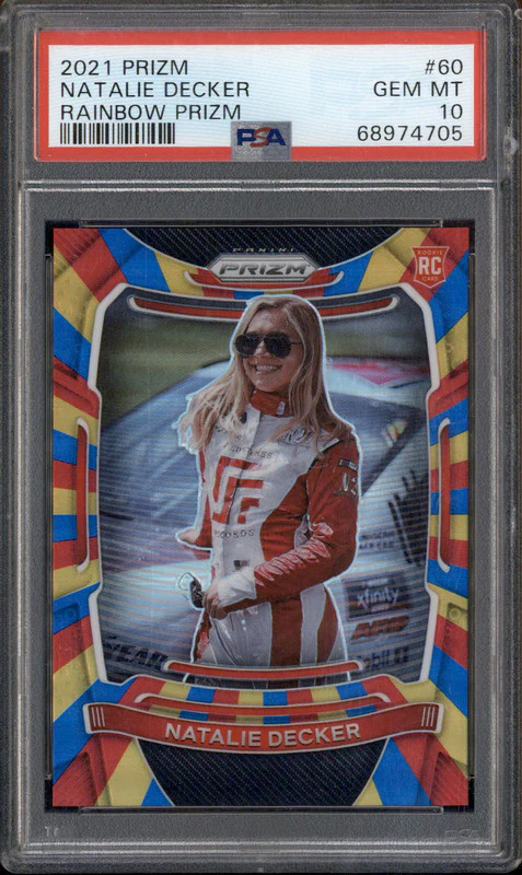 2021 Panini Prizm Rainbow Prizm #60 Natalie Decker RC /24 PSA 10