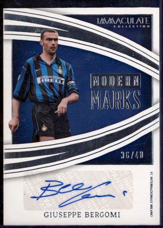 2022 Immaculate Collection Modern Marks Silver #MM-GBI Giuseppe Bergomi Auto /40