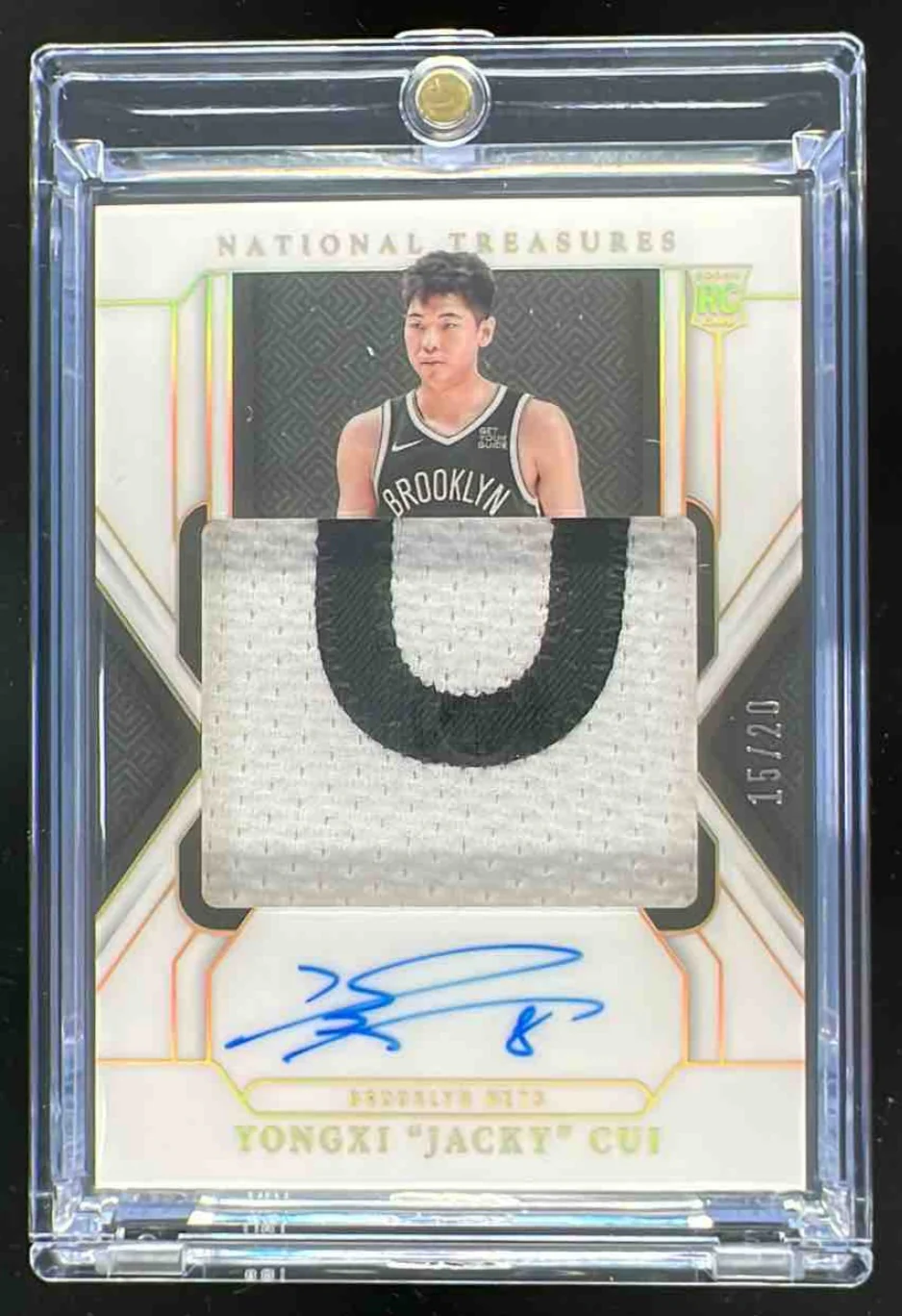 2024 National Treasures Rookie Patch Gold FOTL #140 Yongxi Jacky Cui RC Auto /20