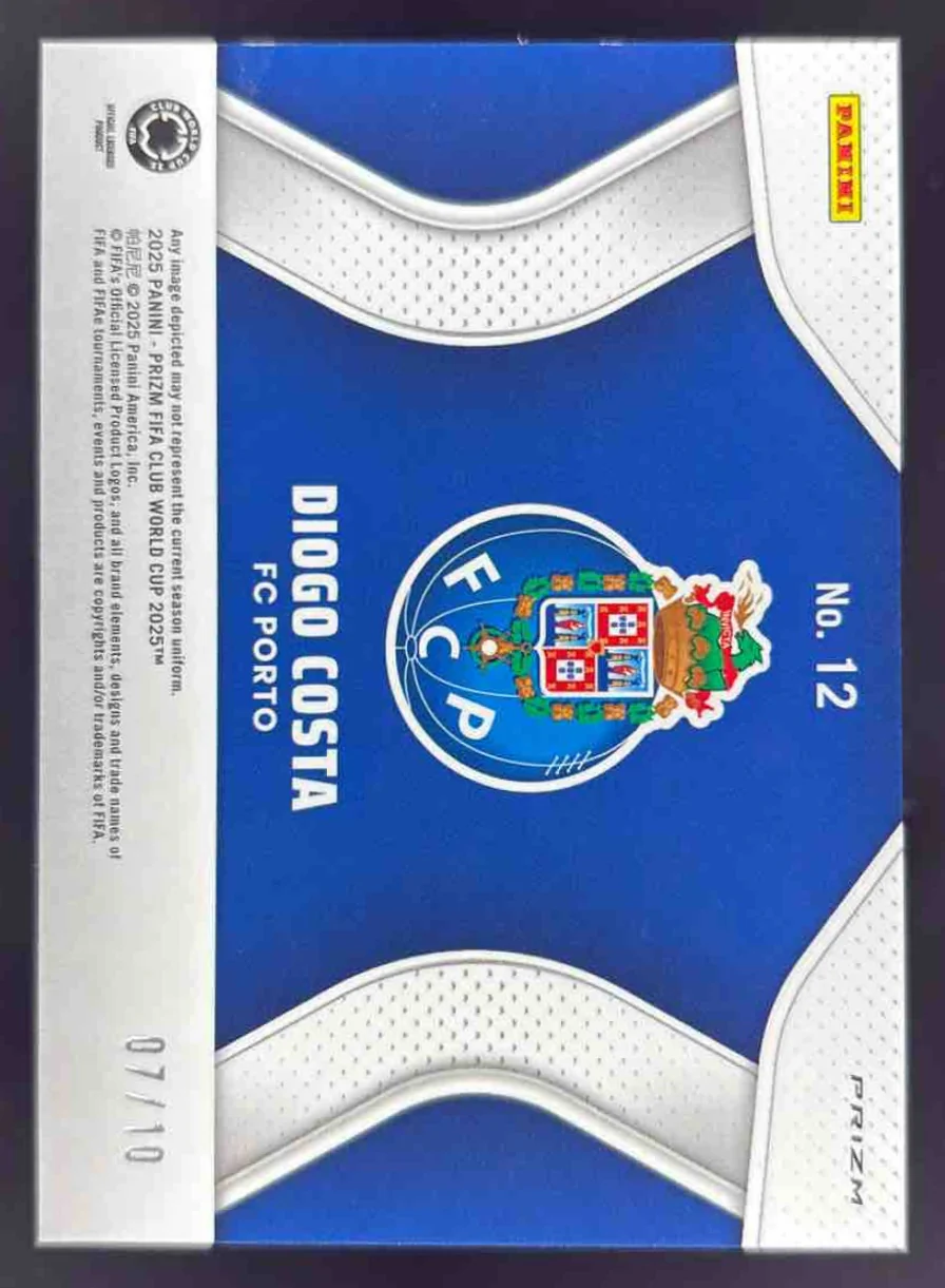 2025 Panini Prizm FIFA Club World Cup Continental Contender Gold Diogo Costa /10 - Image 2