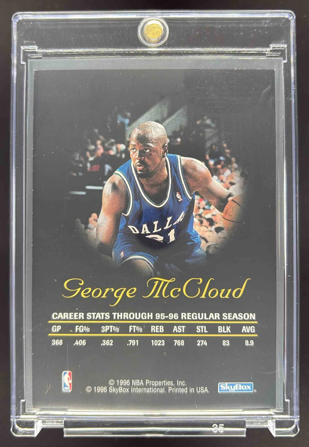 1996-97 Skybox Premium Autographics Black Ink #NNO George McCloud Auto - Image 2