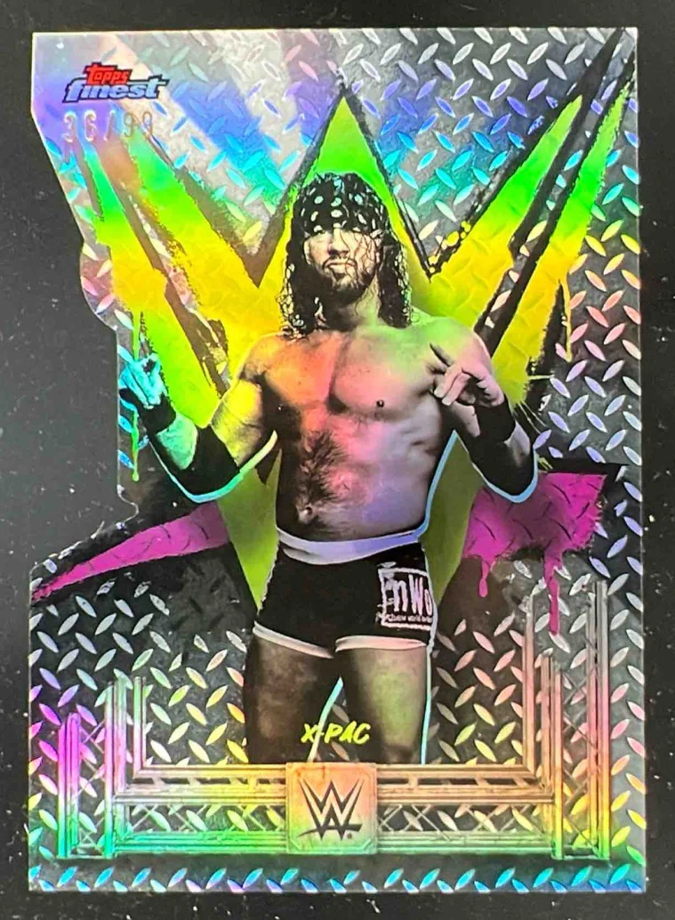 2025 Topps Finest WWE Common Die-Cut Refractor #8 X-Pac /99