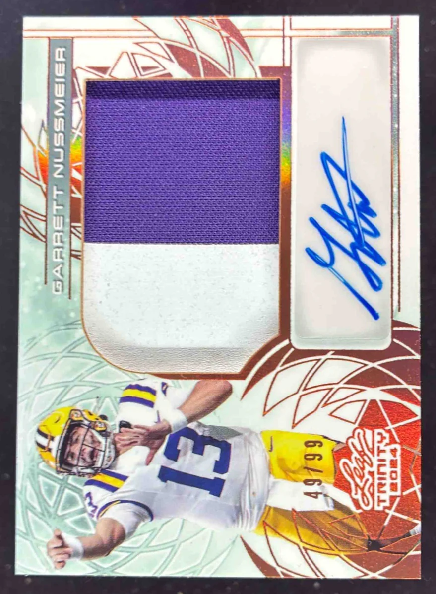 2024 Leaf Trinity Patch Autograph Bronze #PA-GN1 Garrett Nussmeier Auto /99