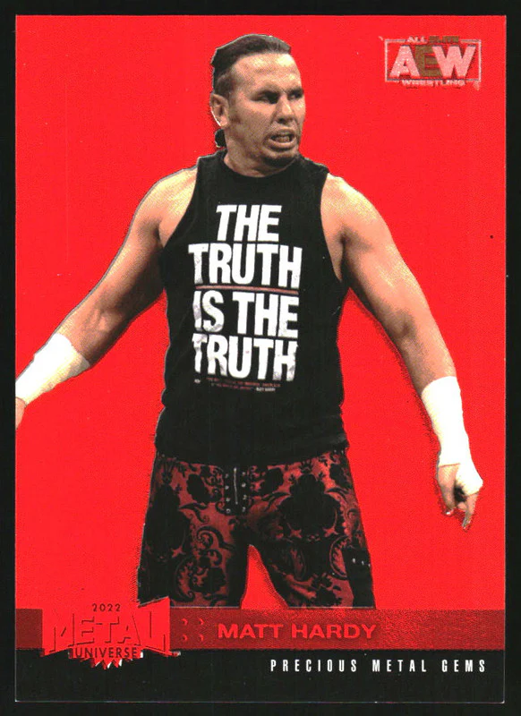 2022 SkyBox Metal Universe AEW Precious Metal Gems Red #53 Matt Hardy /100